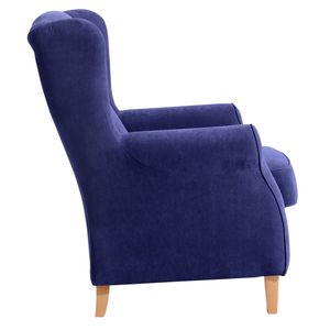 Max Winzer Lorris Ohrenbackensessel - Farbe: blau - Maße: 77 cm x 86 cm x 103 cm; 2900-1100-2051708-F01 Max Winzer Lorris Ohrenbackensessel - Farbe: blau - Maße: 77 cm x 86 cm x 103 cm; 2900-1100-2051708-F01