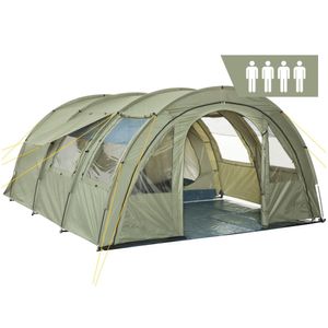 CampFeuer Zelt Multi für 4 Personen | Olivgrün | Tunnelzelt 5000 mm Wassersäule