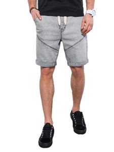 Ombre Herren Shorts Jeans Kurze Hose mit Taschen gerader Passform Gr. S-XXL, Jeans, Grau, Schwarz Denim Hose, Grau M