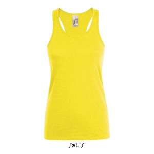 Damen Justin  Tee-Shirt / Halbgekämmte Baumwolle - Farbe: Lemon - Größe: M