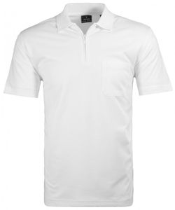 Größe L Ragman Herren Poloshirt Softknit mit Reißverschluss kurzarm weiß 540392