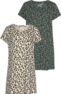 Vivance Dreams Sleepshirt ecru-schwarz-gemustert Größe 36/38