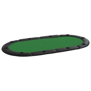 vidaXL Pokerový stůl skládací pro 10 hráčů zelený 208x106x3 cm