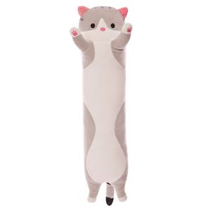 110 cm groß Niedliche Katzen Plüschtiere,Katzen Puppe,Katzen Kuscheltierpuppe,Kreative Spielzeuggeschenke für Kinder,Farbe: Grau