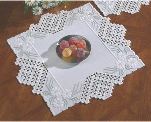 Súprava obrusov Permin Hardanger, počítaný vzor, 40x40cm, 10-5702