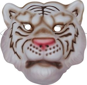 Mottoland 64032 - Weißer Tiger Maske, mit Gummiband, Kinder Kostüm Zubehör
