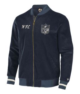 Fanatics - NFL Shield Cord Bomber Jacke : Blau XL Farbe: Blau Größe: XL