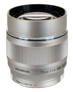 Olympus Objektiv 75mm f1,8 ED M.Zuiko silber