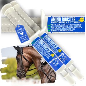 EMMA Amino Vitality Booster Vitamin Paste für Pferde I Aminosäuren Pferd I Muskelaufbau & Regeneration I Vitamin E Bierhefe I Energie 3 Stück