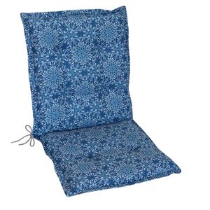 Herlag Niedriglehner-Auflage VALERIA Gartenstuhlauflage mit Mandala-Muster Blau 103x50x7,5cm 1 Stück