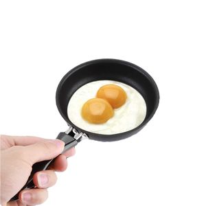 Mini-Bratpfanne, 12 cm, Eisenpfanne, Antihaftbeschichtung, mit Griffen, für kleine runde Frühstückseier