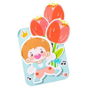 DIY -Grußkarte Blumenmuster Muttertag Thema Happy Muttertag DIY Grußkarte Haushaltsangebot-Hellgrün