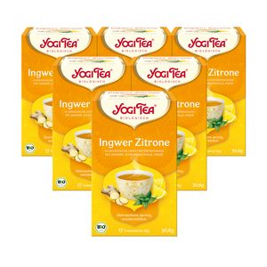 6 x BIO YOGI TEA Ingwer Zitrone | 6 x 30,6g