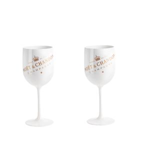 Moët Chandon Champagner Gläser 2x Set Weinglas weiß gold Champagnergläser Luxus