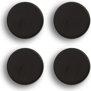 4 Zeller Magnete schwarz Ø 2,3 x 0,9 cm