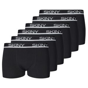 Skiny 6er Pack Baumwolle Retro Short / Pant Körpernaher Schnitt, Logo auf weichem Bundgummi, Baumwolle mit Stretch für die ideale Passform