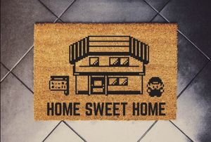 Pokemon inspiriertes Home Sweet Home 60cm x 40cm Fußmatte kokos lustig, Fußmatte, Türmatte