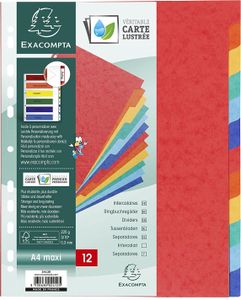 EXACOMPTA kartonový rejstřík DIN A4+ 12 dílů