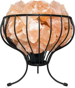 Himalaya-Korb-Lampe aus Metall mit natürlichen Salzkristallen, Himalaya-Korb, Salzlampen