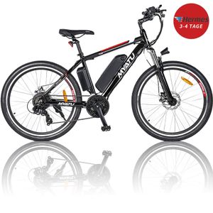 Myatu E-Bike 26 Zoll Elektrofahrrad Mountainbike mit 12,5AH Batterie, 21 Gang, Kettenschaltung, 250 W