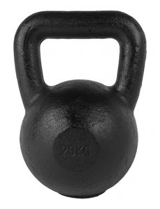 Tunturi kettlebell 20 kg z litiny s gumovou základnou, kettlebell