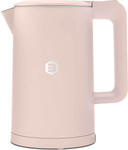 Balter Wasserkocher Edelstahl WK-4, 1,7 Liter, elektrischer Wasserkocher, Doppelwand Design, BPA frei, LED, kabellos, Teekocher Kompakt, Pink