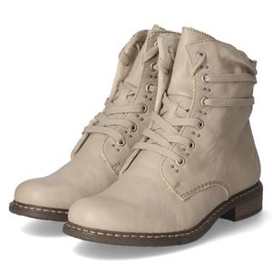 Rieker Damen Stiefelette Schnürboot schaftumspielende Schnürung 71218, Größe:39 EU, Farbe:Beige