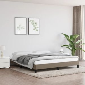 vidaXL Bettgestell Taupe 180x200 cm Stoff - Bettgestell - Bettgestelle - Bettrahmen - Bett