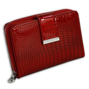 Jennifer Jones Kožená dámská peněženka Červená s ochranou RFID OPJ711R