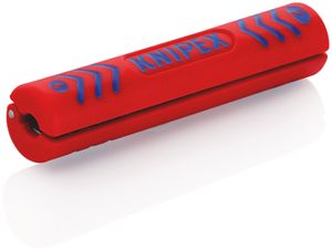 Knipex 166-0100SB Koax-Abisolierer 100mm D:4,0-7,5mm, Rundk.3x0,75, rot