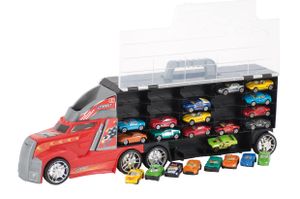 Spielzeugautos im Riesentruck - Geschenkset mit 22 Spielzeugautos