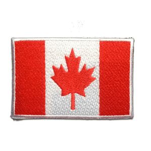 Kanada Flagge Fahne - Aufnäher, Bügelbild, Aufbügler, Applikationen, Patches, Flicken, Zum Aufbügeln, Größe: 7.4 x 4.9 cm