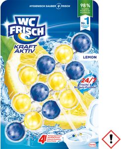 WC-Frisch, WC-Halterung, Zitrone, 3 Stück
