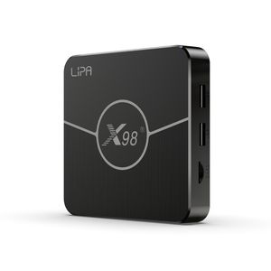 Lipa X98 Plus Android TV-Box 4-32 GB Android 11 - Iptv box - Streaming box - Mediaplayer - 6K- und 4K-Decoder - Apps über Playstore und Internet - WLAN und Ethernet - Dolby-Sound - Mit Kodi, Netflix, Disney+ und mehr
