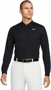 Nike Dri-Fit Victory Solid Mens Long Sleeve Black/White XL Koszulka Polo