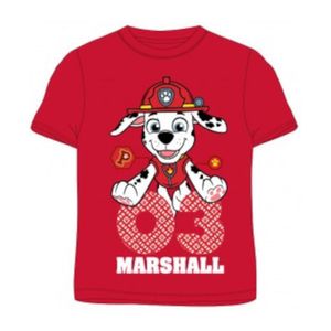 PAW Patrol '03 Marshall' Kurzarm T-Shirt für Jungen | Rot | Größe 134