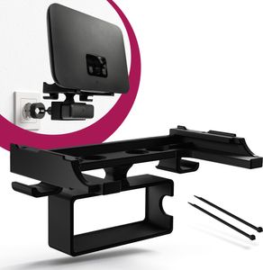 Wandhalterung Steckdosenhalterung passend für Telekom Speedport Smart 4 | 4 Plus | 4R Router | WLAN Halterung mit Kabelmanagement | Dualband Routerhalterung | Einfache Installation ohne Bohren
