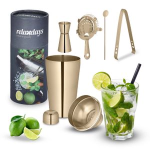 relaxdays 5-teiliges Cocktail Shaker Set