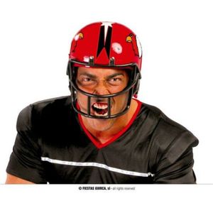 Football-Helm für Herren Faschings-Accessoire rot