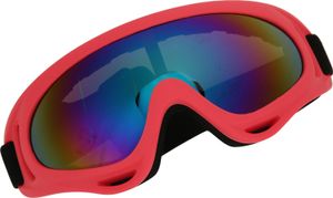 PC Windproof Skibrille Motorrad Unisex Outdoor Sport Radfahren Brille für Erwachsene Kinder (rote Rahmenfarbe Linse)