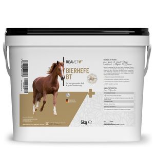 REAVET Bierhefe BT für Pferde 5kg – Naturrein in , für glänzendes kräftiges Fell & Vitale Haut, mit Biotin & Vitamin B I Bierhefe für Pferde Ohne Zusätze