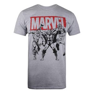Marvel - "Trio Heroes" T-Shirt für Herren TV1582 (L) (Grau meliert)