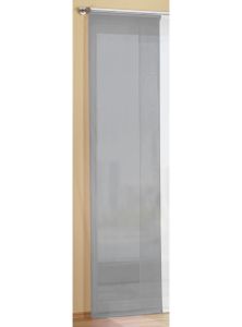Preiser Flächenvorhang Schiebegardine, transparent, unifarben, mit Zubehör, 245x60, Grau, 85589