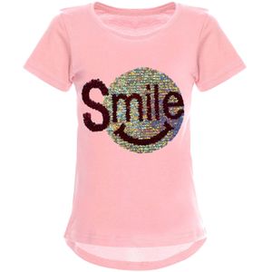 BEZLIT Mädchen Wende Pailletten T-Shirt mit tollem Motiv Rosa 128