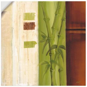 ARTland Wandbild, selbstklebend Bambus I Größe: 100x100 cm