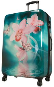 Großer Reisekoffer, hübsche Orchidee, Koffer Blume 77 cm Bowatex