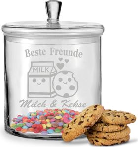 Leonardo Keksglas mit Gravur "Beste Freunde Milch & Kekse"