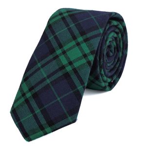 DonDon Herren Krawatte 6 cm kariert gestreift grün-dunkelblau