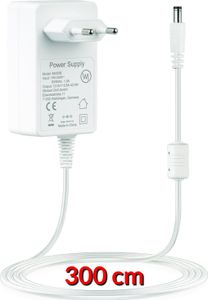 Wicked Chili 3,0m / 12V / 3500mA Netzteil geeignet für AVM Fritz!Box 5690 Pro, 7690, 5590 Fiber, 7530 AX, 7590 AX, 7590, Repeater 6000 3000AX, Router Steckernetzteil (Kabel extra lang, weiss)
