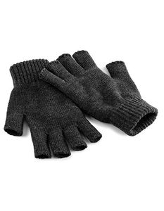 Beechfield Unisex rukavice bez prstů B491 Grau Charcoal S/M